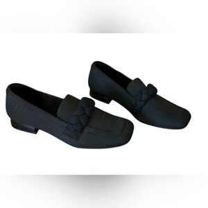 Vivaia Caitlin 2.0 Square Toe Knot Loafers Black Eu 43 Us 12 Euc